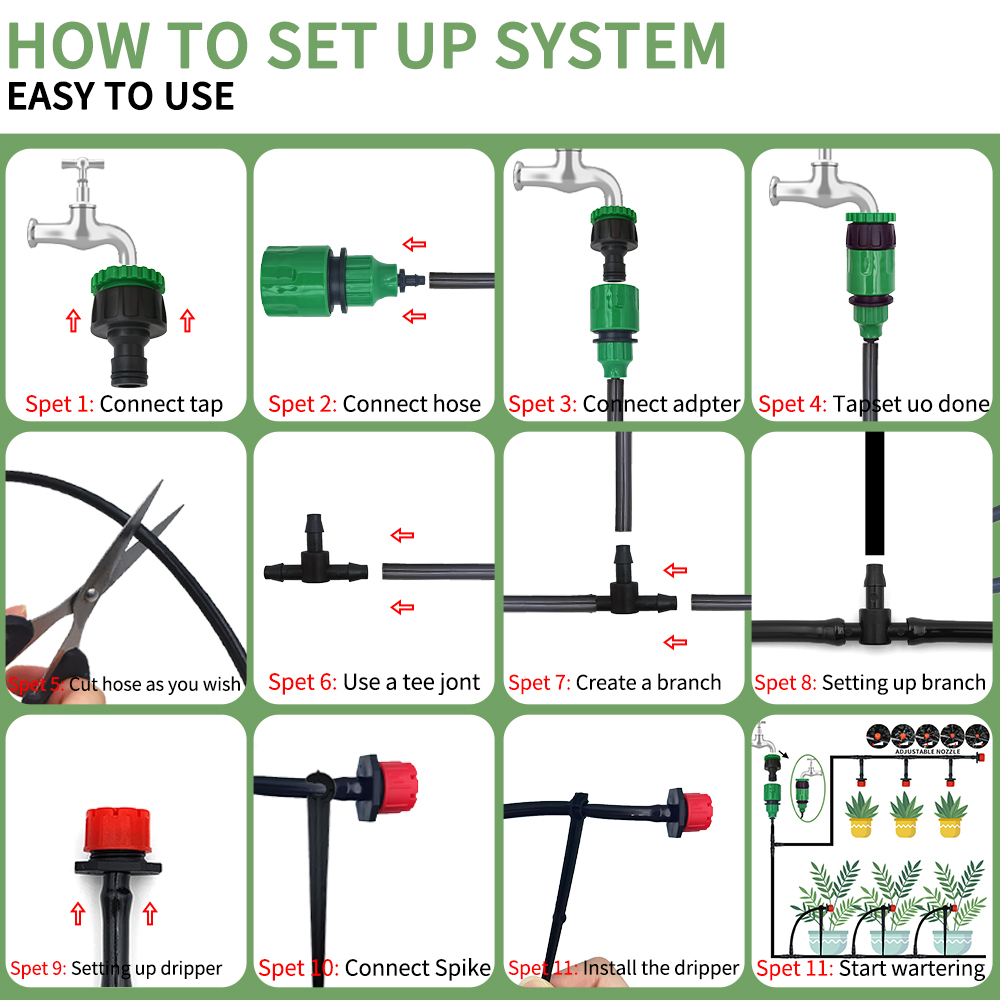 Sistem irigasi tetes mikro por - Smart Garden Herb ulasan dan harga