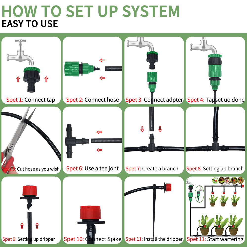 Sistem irigasi tetes mikro por - Smart Garden Herb ulasan dan harga